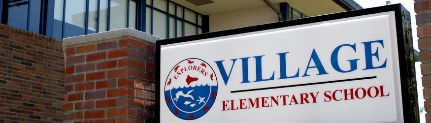 Village Elementary School Sign